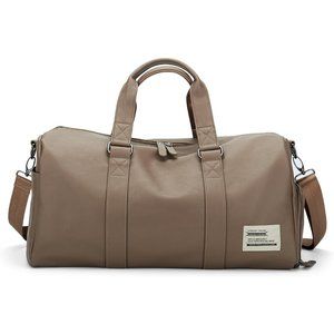 Gym Duffle Waterproof Leather Travel Duffel Bags with Shoes Compartment Wet Bag